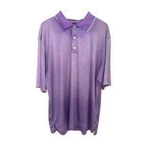 FootJoy Performance Dri Fit Purple Ombre Polo Golf Shirt XL Mens Short Sleeve